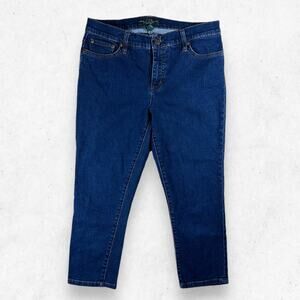 LRL‎ Lauren Jeans Co Jeans Petite Women's 12P Modern Straight Cropped Stretch